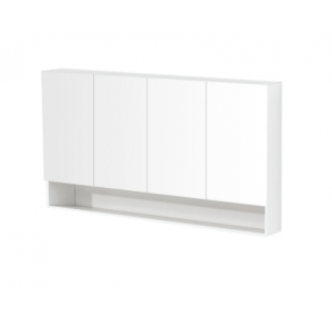 MDF 1500 Matte White Shaving Cabinet With Undershelf